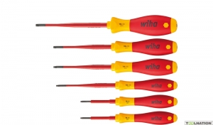 Wiha3251TRK66-deligeSoftFinishElectricSlimfixVDESchroevendraaierset-TorxTamperResistant