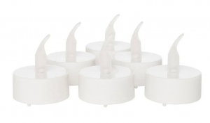 Batterijverlichting6stuksLEDtheelichtgeelvlameffectmettimerAnnascollection-Annascollection