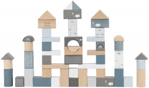 LabelLabelBlauw50stuksHoutenBlokken