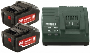 Metabo68505000018VLi-IonAccuStarterset2x40AhLader
