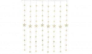 Lichtgordijnmetsterrenvoorbuiten-80LEDs-Warmwit-1meter-Kerstverlichting