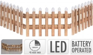 FenceWithLed90X20cmBrown-Nampook