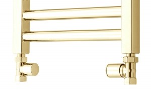 TVSDesignPlusradiatoraansluitset110rechtgoudgepolijst