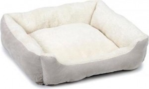 BeezteesMogina-Hondenmand-Pluche-Grijs-65x60x20cm