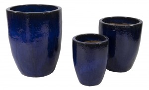 GlazedEggVaseFallingBlueD45H54-Mcollections