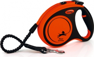 FlexiXtreme-Hondenriem-Tape-ZwartOranje-M-5M