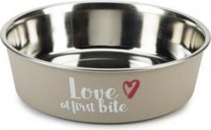 BeezteesFirstBite-Hondenvoerbak-RVS-Grijs-21cm