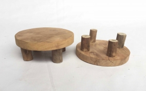 PlateauteaknaturelD15H6cmVanderLeeden-Vanderleeden