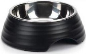 BeezteesRimpu-Hondenvoerbak-Melamine-Zwart-14cm