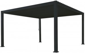 PatioCovervierkantLRotaGazebo300x400h250cmMattroyalgreyoverkappingpergolaSuns-Suns