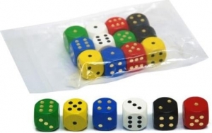 GekleurdeHoutenDobbelstenen-20mm12stuks