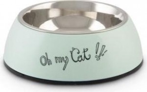 BeezteesOhMyCat-Kattenvoerbak-Plastic-Mint-14x14x45-160mlcm