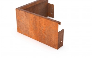 AfboordingCortenedgeCortenstaalbinnenhoekmetrand30x30cm29cmhoogGeroba-Geroba