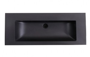 LambiniDesignsLuganowastafelquartz120cmenkelzonderkraangatzwartmat