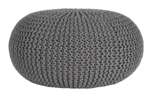 LABEL51PoefKnitted70x35cm-Donkergrijs-Rond