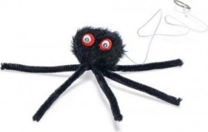 BeezteesSpin-Kattenspeelgoed-Pluche-Zwart-15x6x2cm