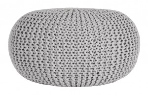LABEL51PoefKnitted70x35cm-Lichtgrijs-Rond