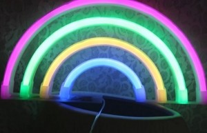 LEDNeonWandlampRegenboogOpBatterijenenUSB28x15x2cmRGB