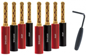 AudioQuestSureGrip100Banana-8stuks