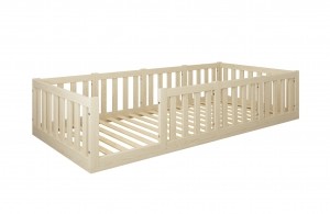 MontessoriVloerbedLuna90x200Metdeur-Natuur