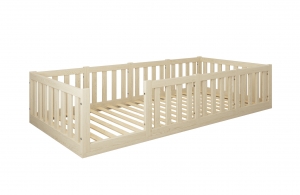 MontessoriVloerbedLuna90x200Metdeur-Natuur