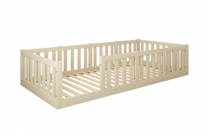 MontessoriVloerbedLuna90x200Metdeur-Natuur