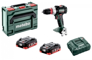 MetaboBS18LTBLQ18VLiHDAccuBoor-schroefmachineSet2x40AhAccuInMetaBOX-Koolborstelloos