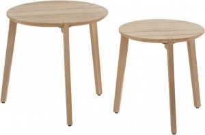 GaborSetof2CoffeetafelsTeakdia45dia55cm-4so