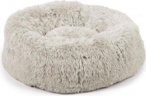 BeezteesYali-Hondenmand-Pluche-Lichtgrijs-Diam70cm