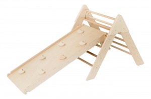 LunaToysNaturelHoutenKlimrekmetGlijbaan