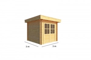 TuinhuisjeBlokhutLisa300cmbij300cmdiepPlatdak-Warentuincollection