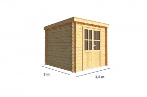 TuinhuisjeBlokhutEls350cmbij300cmdiepLessenaarsdak-Warentuincollection