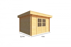 TuinhuisjeBlokhutLisa400cmbij250cmdiepPlatdak-Warentuincollection