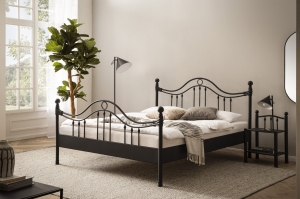 TwijfelaarmetalenbedLorena140x200cm-Zwart