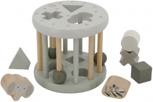 LabelLabelOlijfgroenHoutenRollendeVormenstoof