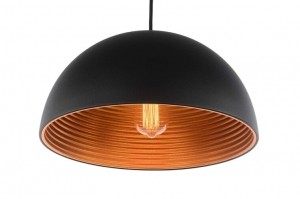 LyonVintageIndustrieleDesignHanglampZwartKoper40cm