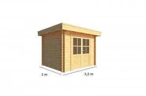 TuinhuisjeBlokhutLisa350cmbij300cmdiepPlatdak-Warentuincollection