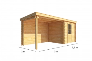 BlokhuttuinhuisjemetoverkappingEls-Nora550cmbij200cmdieplessenaarsdak8WarentuinCollection-Warentuincollection