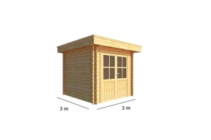 TuinhuisjeBlokhutLisa300cmbij300cmdiepPlatdak-Warentuincollection
