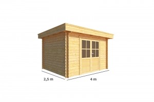TuinhuisjeBlokhutLisa400cmbij250cmdiepPlatdak-Warentuincollection