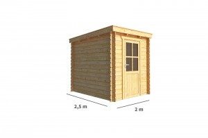 TuinhuisjeBlokhutEls200cmbij250cmdiepLessenaarsdak-Warentuincollection