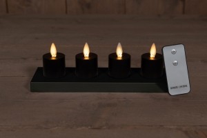 Set4StInductiveRechargeableBlackTealightMovingFlame-Annascollection