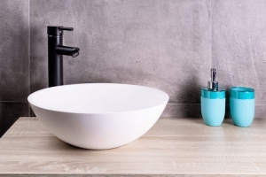 SaniclearSolidSurfacewaskomsetinclhogekraanzwart