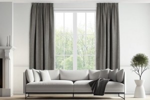 LifaLiving-GrijzeLuxeGordijnen-Verduisterend-Polyester-Met10Ophanghaken-150x260cm