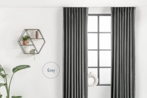 LifaLiving-FluwelenGordijnen-150x250cm-Grijs-Verduisterend