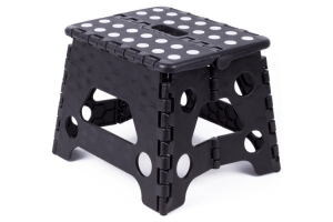 MichelinoOpvouwbarekruk-Keukenkruk-Inklapbaar-Zwart