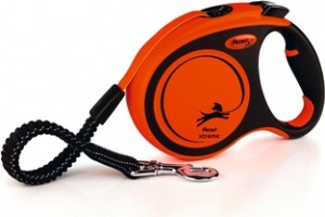FlexiXtreme-Hondenriem-Tape-ZwartOranje-L-5M