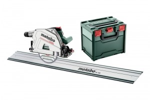 MetaboKT18LTX66BL18VLi-ionAccuInvalcirkelzaagBodyInclGeleiderailInMetaBOX-165X20mm-Koolborstelloos