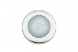 LEDKastverlichting1WopBatterijenmetSensorGrijsRondWarmWit
