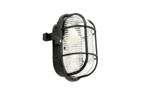 BulleyePlafond-WandarmatuurvoorBuitenZwartWaterdichtIP44E27Fitting